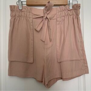 Socialite Blush Pink Paperbag Waist Shorts – Size M NWT
